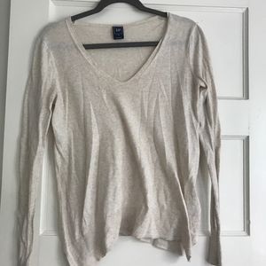 Cream v-neck sweater